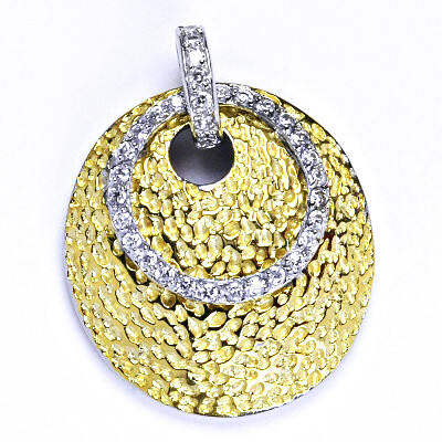 Stříbrný přívěsek s čirými zirkony, přívěsek ze stříbra, 8,12 g