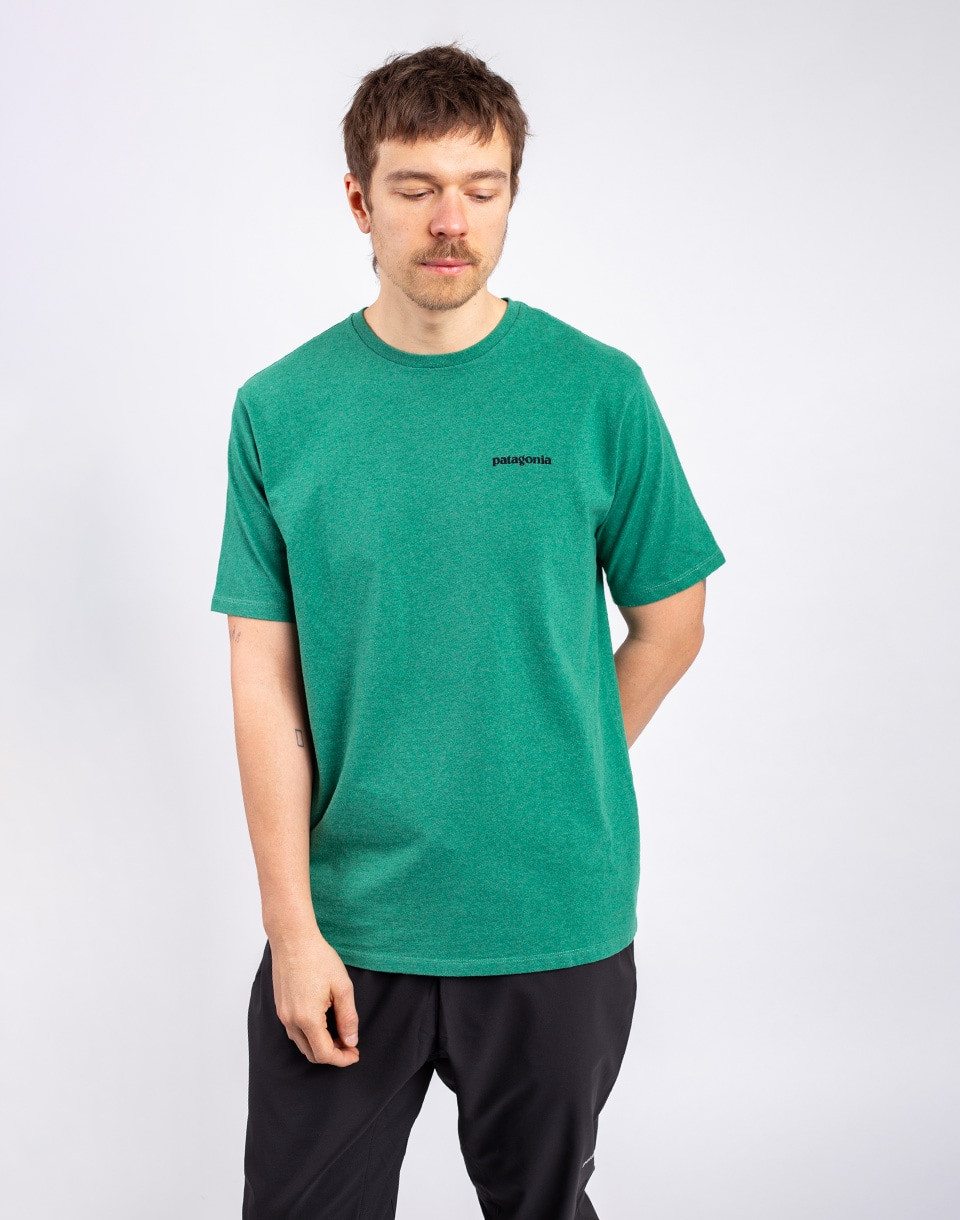 Patagonia M's P-6 Logo Responsibili-Tee P-6 Outline: Heartleaf Green S