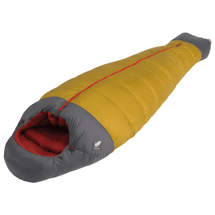 Péřový spacák Robens Couloir 750 Barva: žlutá/červená