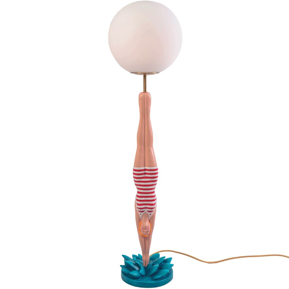 Stolní lampa LADY DIVER 95 cm, červená, pryskyřice, Seletti