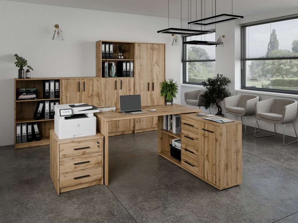 Kancelářská sestava NEJBY GIANNI 3, dub wotan