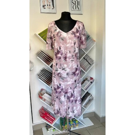 Dámské společenské šaty VIOLA - květinové, Velikost 46, Barva Barevná, Vzor Květinový Halimati 0020080