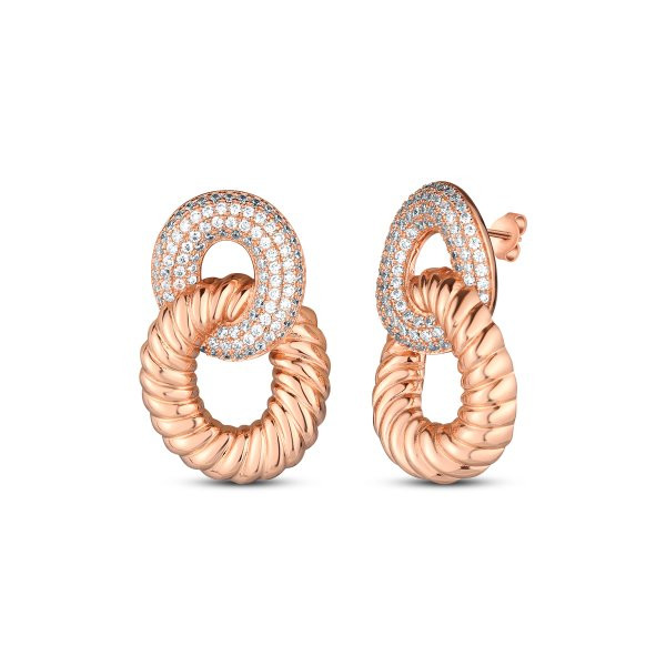 Náušnice se syntetickými kameny 636-391-000800 17.40g