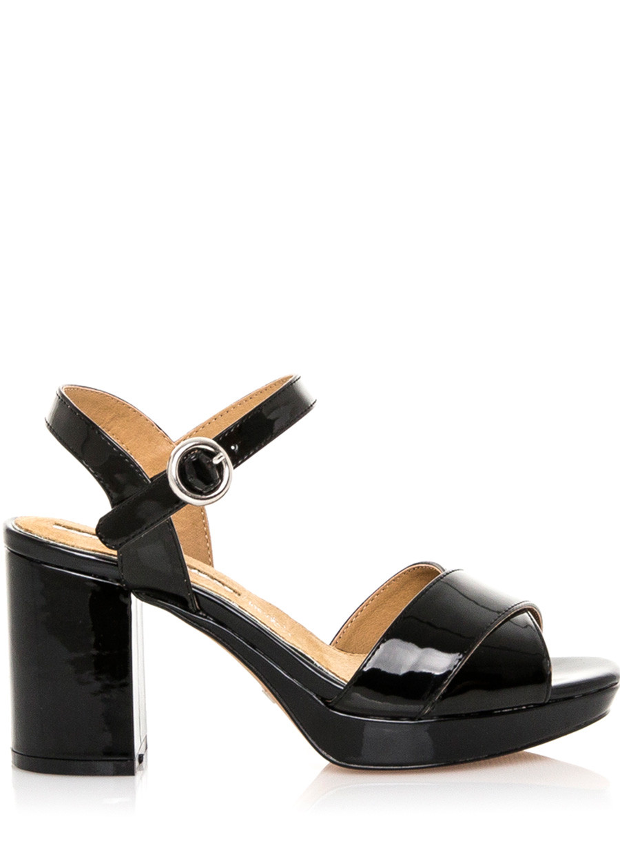 Černé lesklé páskové sandály Maria Mare Velikost: 38