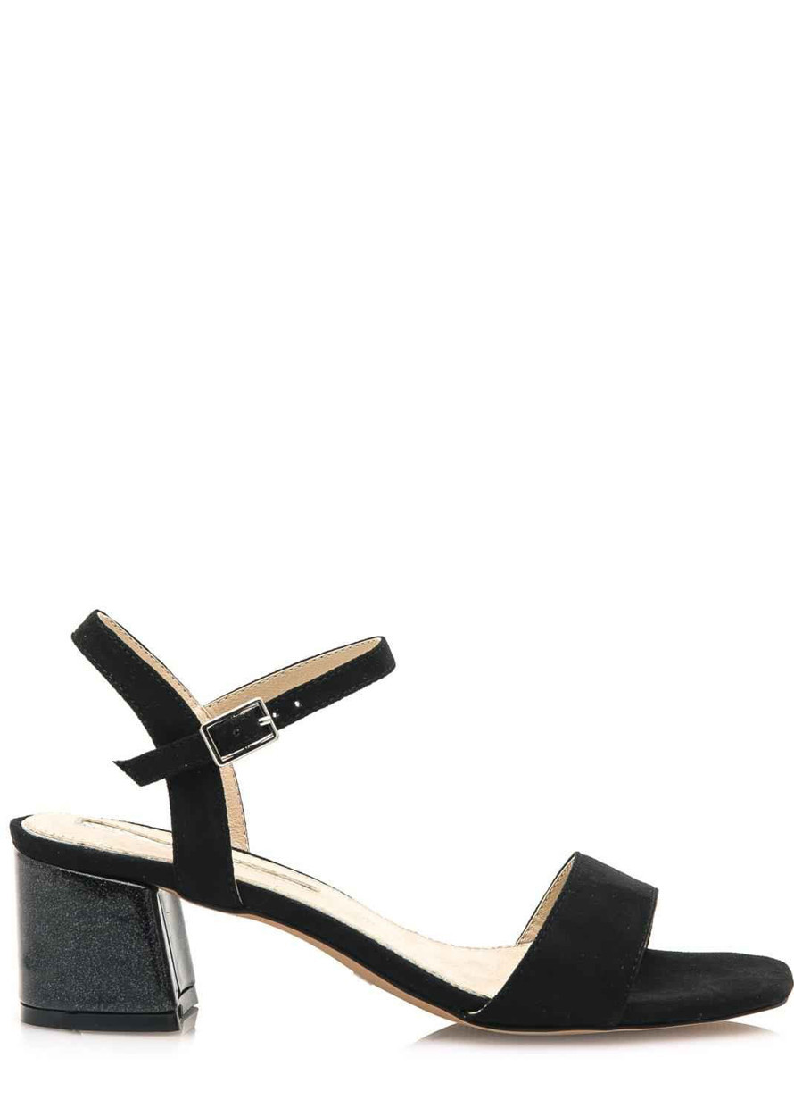 Černé sandály s širokým podpatkem Maria Mare Velikost: 39