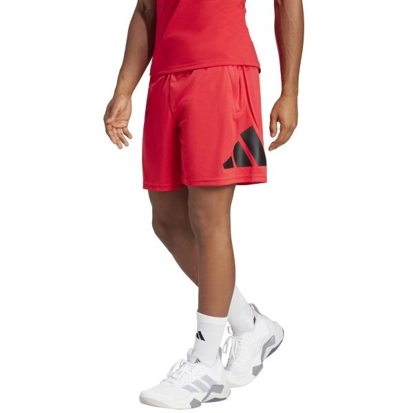 adidas TRAIN ESSENTIALS LOGO SHORTS Pánské šortky, červená, velikost