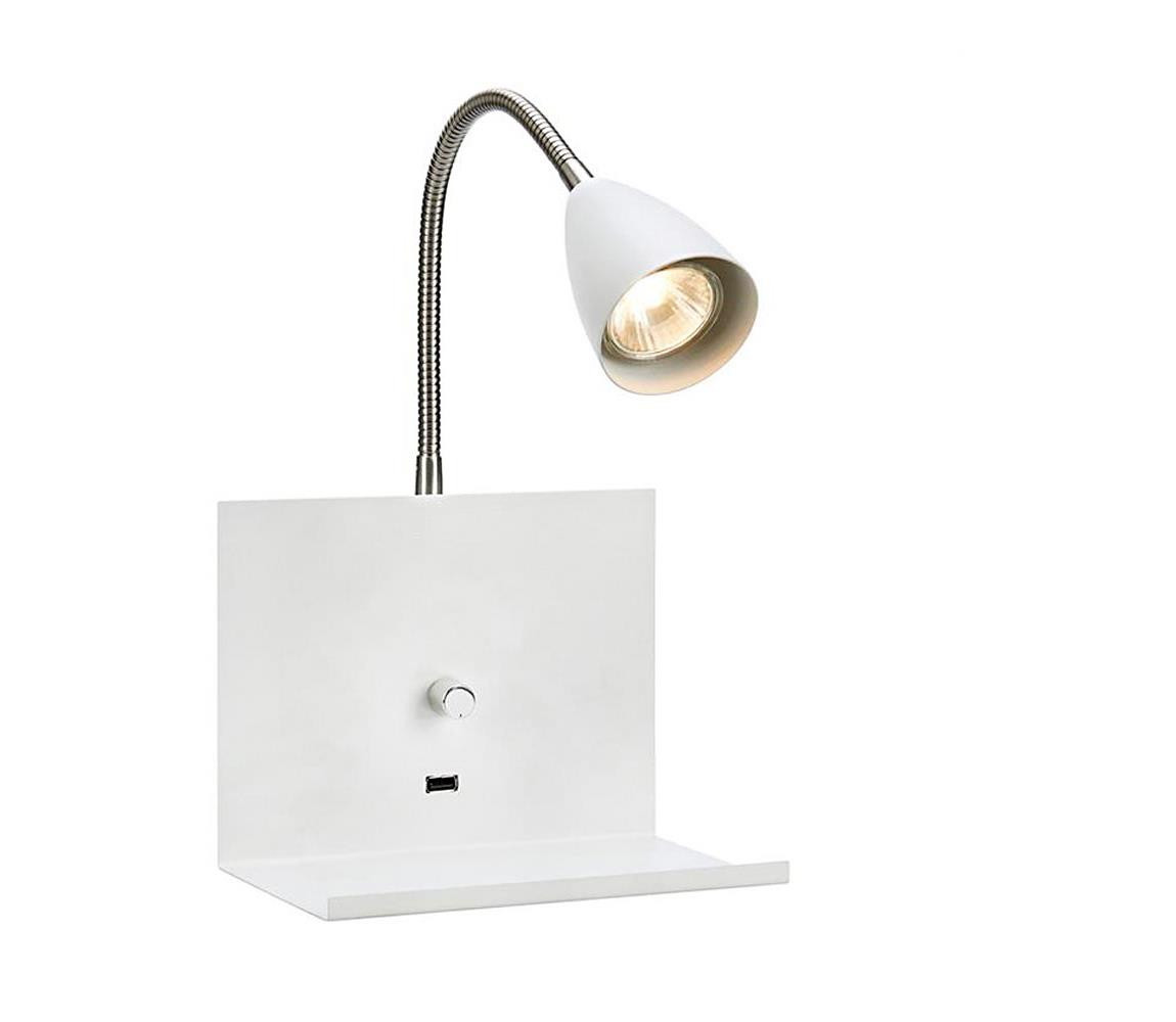 Markslöjd Markslöjd 107140 - Stmívatelné nástěnné svítidlo s USB LOGI 1xGU10/7W/230V