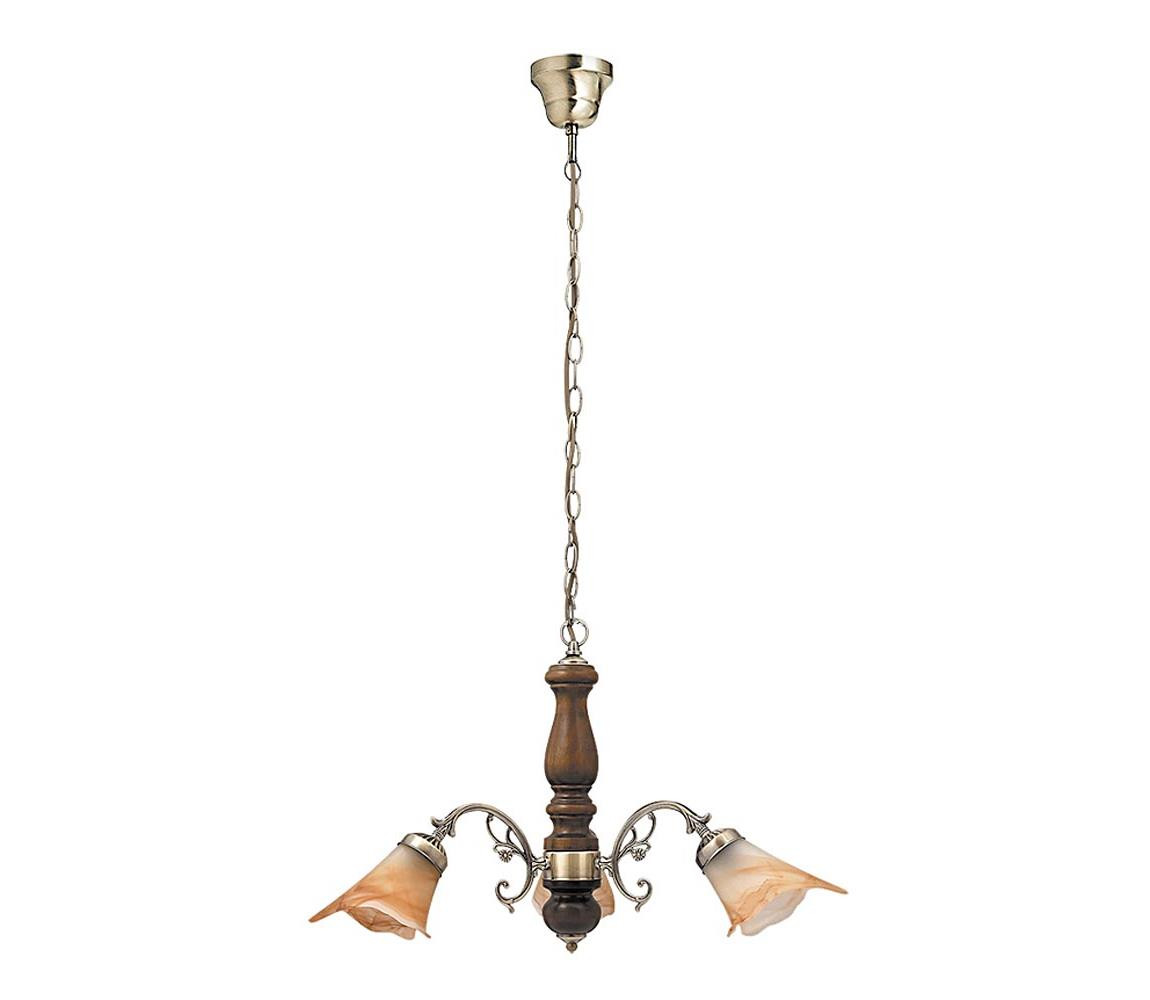 Rabalux Rabalux 7093 - Lustr na řetězu RUSTIC 3 3xE14/40W/230V