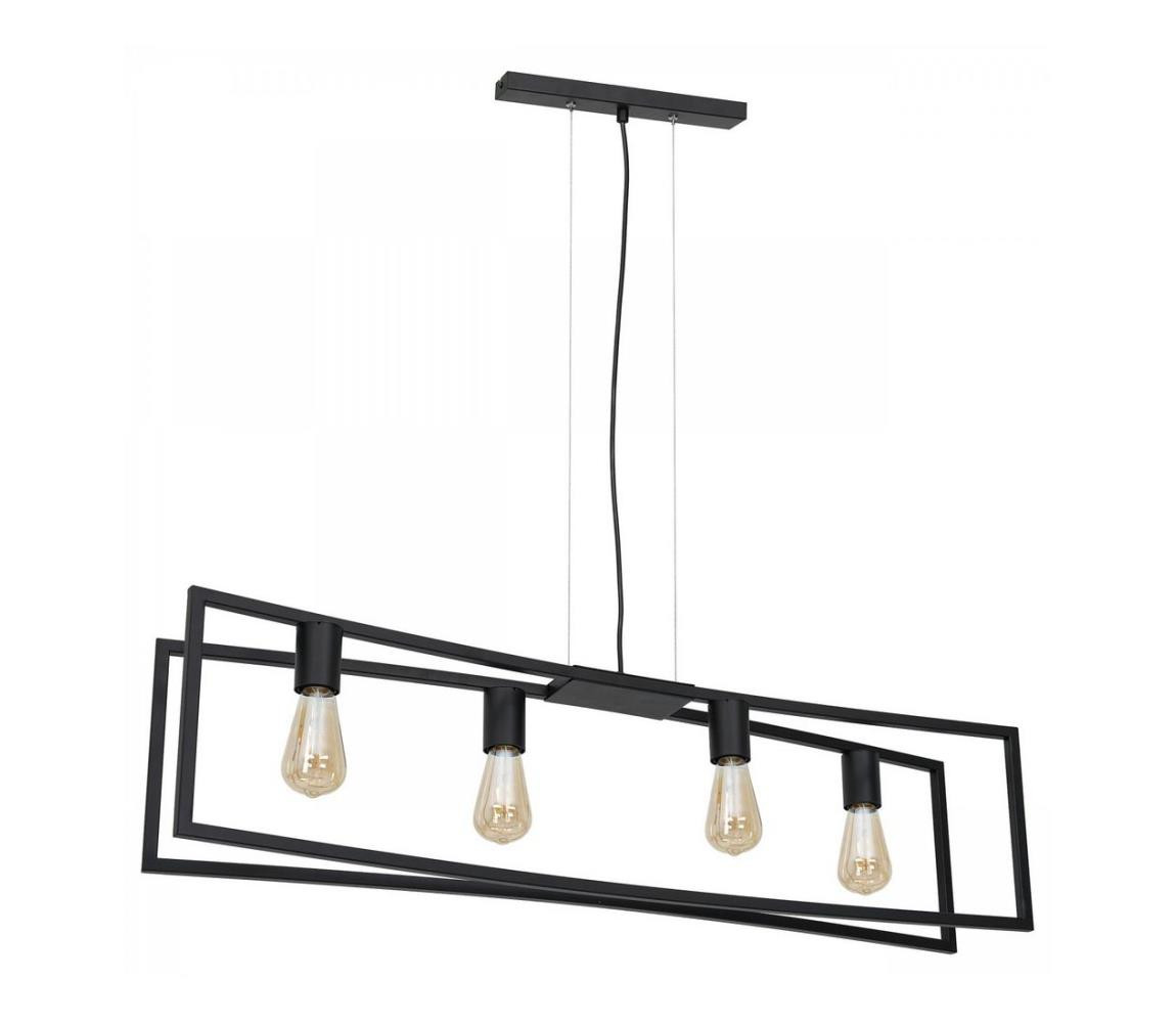 Lustr na lanku TUNJA 4xE27/60W/230V černá
