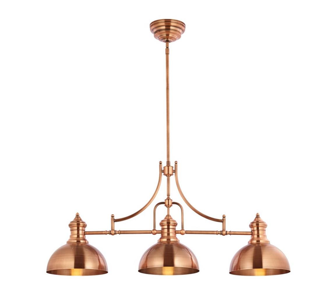 Jupiter Jupiter 1791 - PT3 - Lustr na tyči PLATINO 3xE27/60W/230V měděná