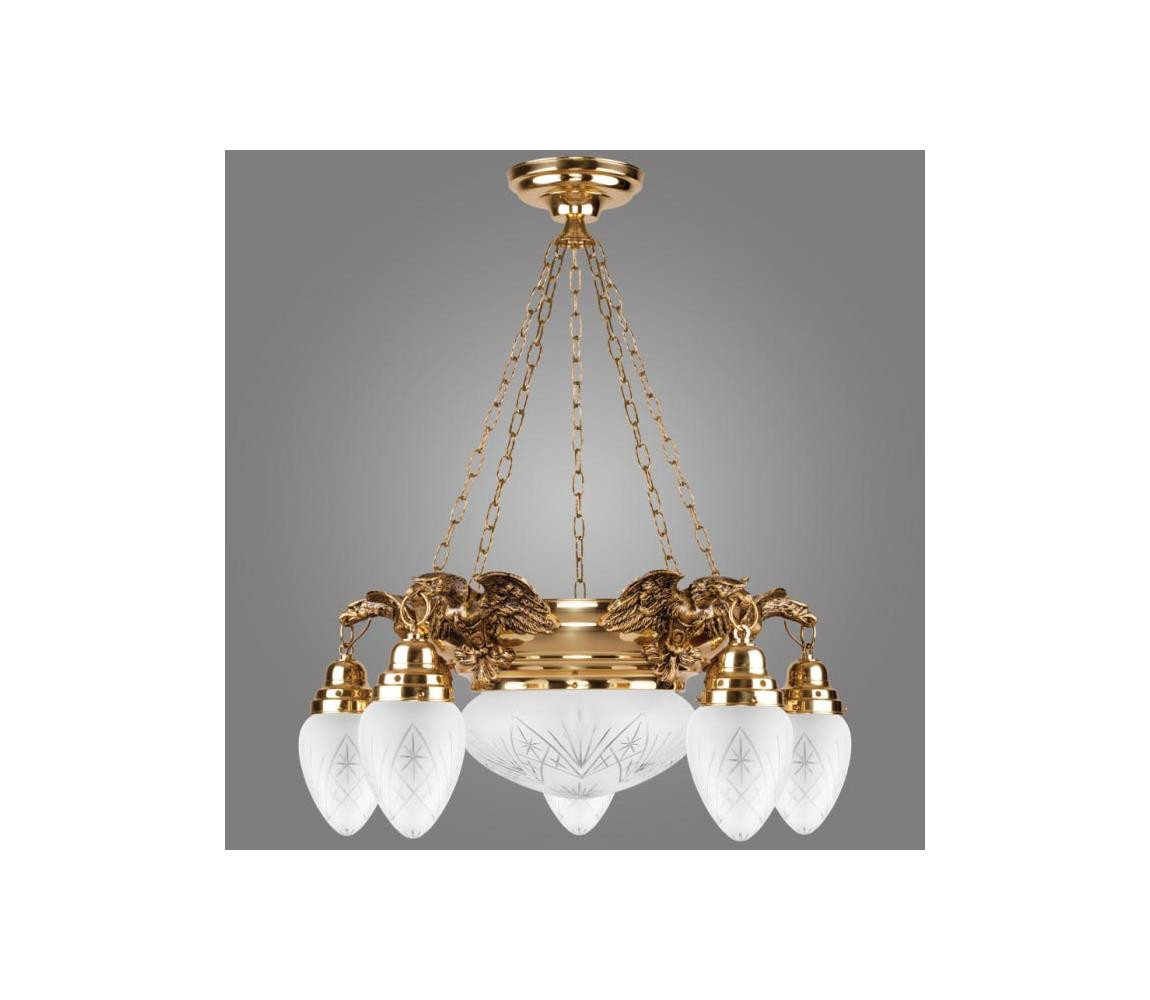 KEMAR Kemar OW50 - Lustr OURO EAGLE 5xE27/60W + 1xE27/100W/230V