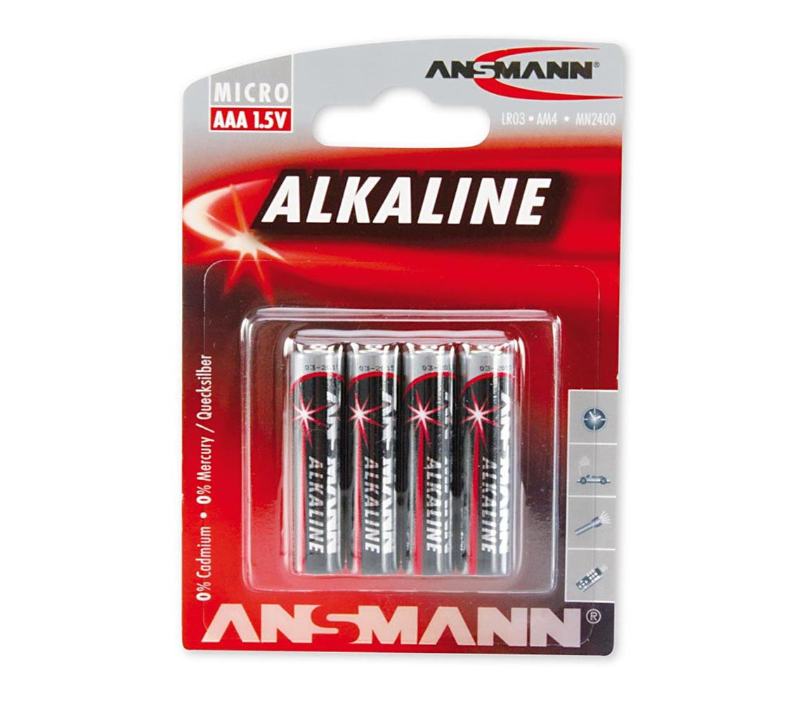 Ansmann Ansmann 09630 LR03 AAA RED - 4ks alkalická baterie 1,5V