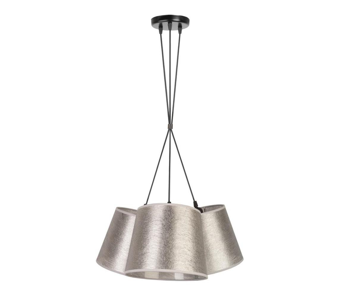 - Lustr na lanku ROSSA 3xE27/40W/230V stříbrná