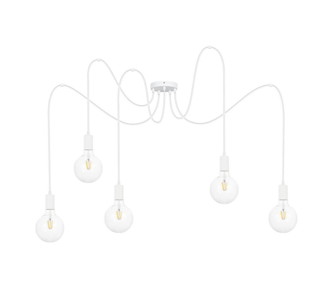 Lustr na lanku MIROS 5xE27/60W/230V pavouk bílá