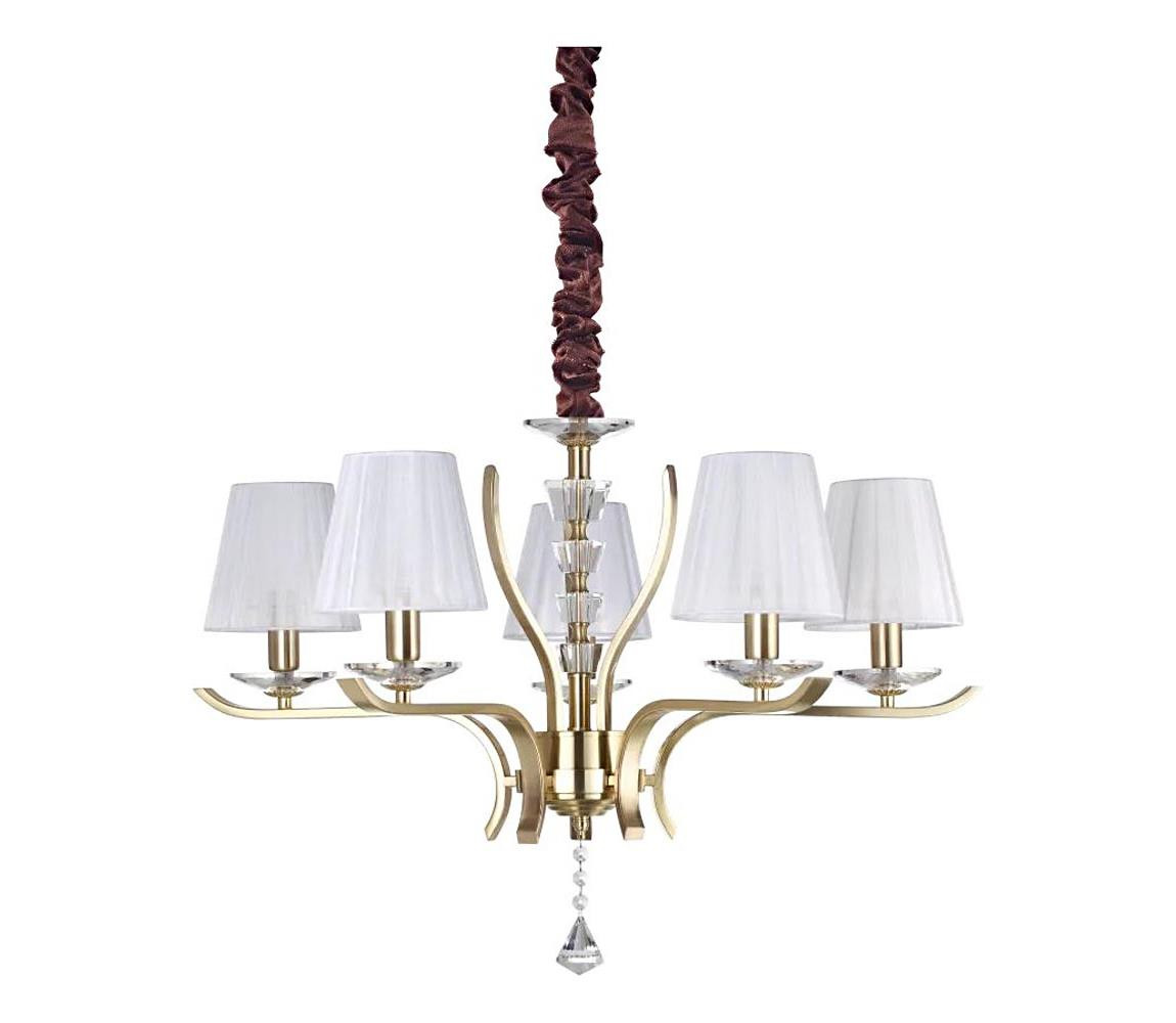 Ideal Lux Ideal Lux - Lustr na řetězu PEGASO 5xE14/28W/230V pr. 72 cm zlatá