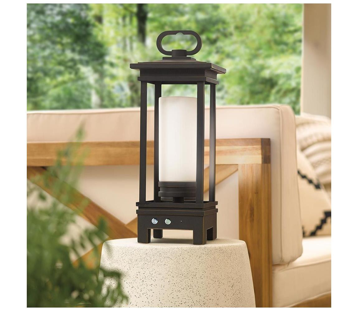 Elstead Kichler KL-SOUTH-HOPE-BT-B-OZ - LED Venk. lampa s reproduktorem LED/3W/230V IP44