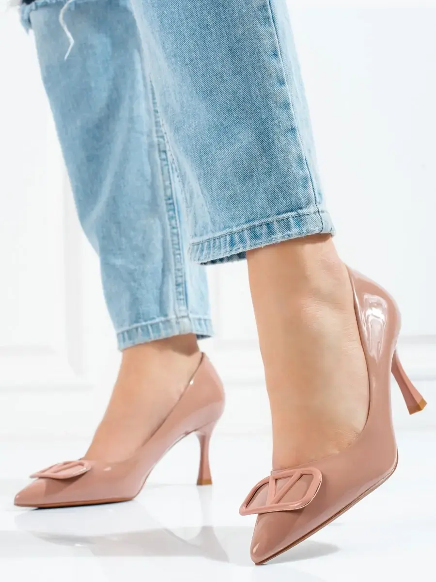 Klasické lodičky dámské béžové na jehlovém podpatku