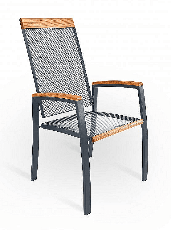 DEOKORK Kovové křeslo MANHATTAN (antracit)