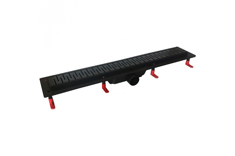 HOPA STANDARDline BLACK MEDIUM 700 - černý lineární plastový žlab 700 mm