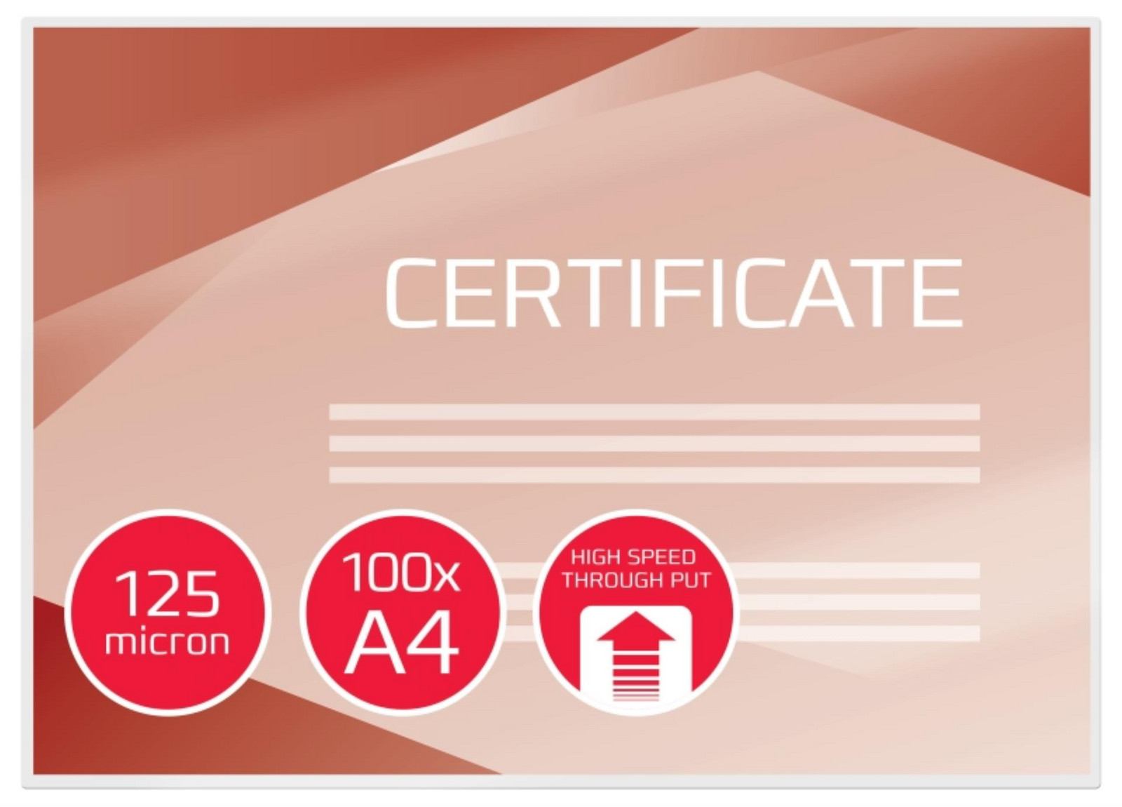 Laminovací fólie GBC Hi-Speed A4, 2x 125 mikronů, čiré, 100 ks