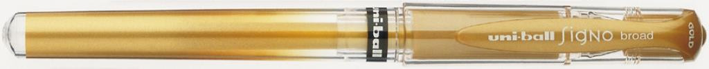 Uni-ball Uni-ball, UM-153, Signo Broad, prémiové gelové pero, kusové, 1 ks Barva: Metalická zlatá
