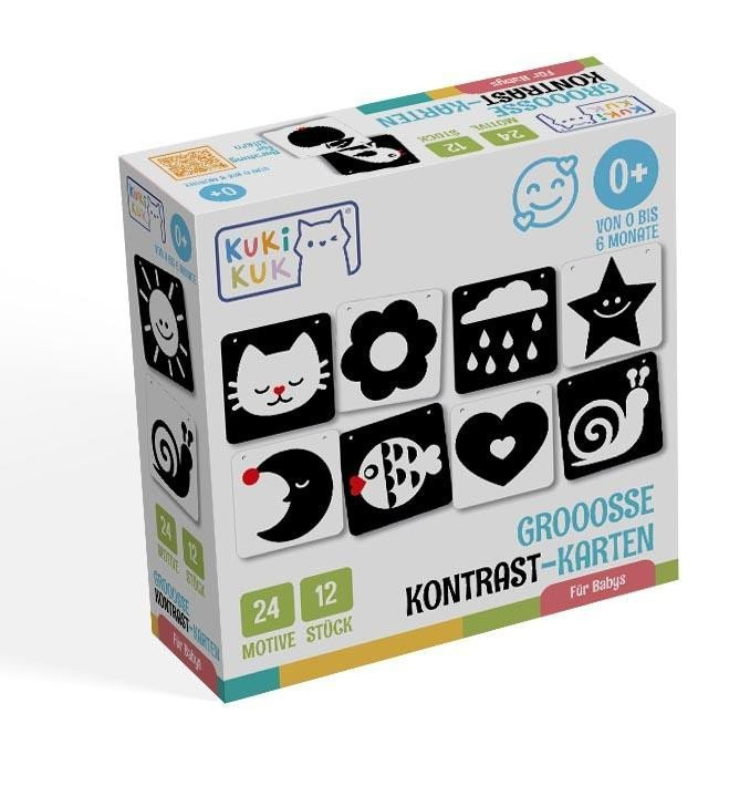 Kukikuk Grooosses Kontrast-Karten Für Babys