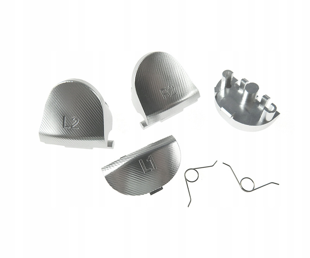 Sada Tlačítek Hliník R2L2 R1L1 pad PS4 Silver JDS-011/001/020