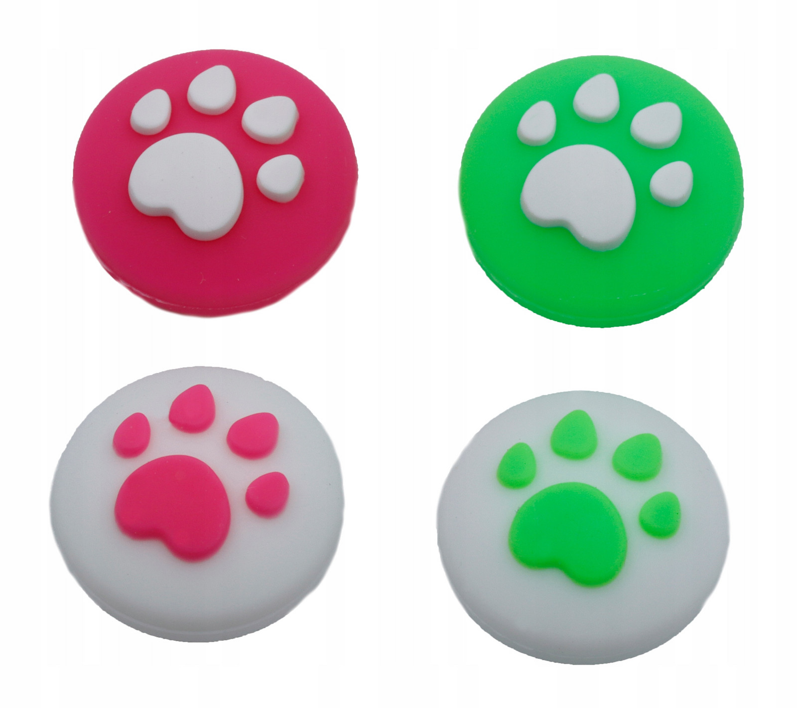 Návleky gumičky pro Nintendo Switch /ns Oled Lite Psí tlapky Růžovo-zelené