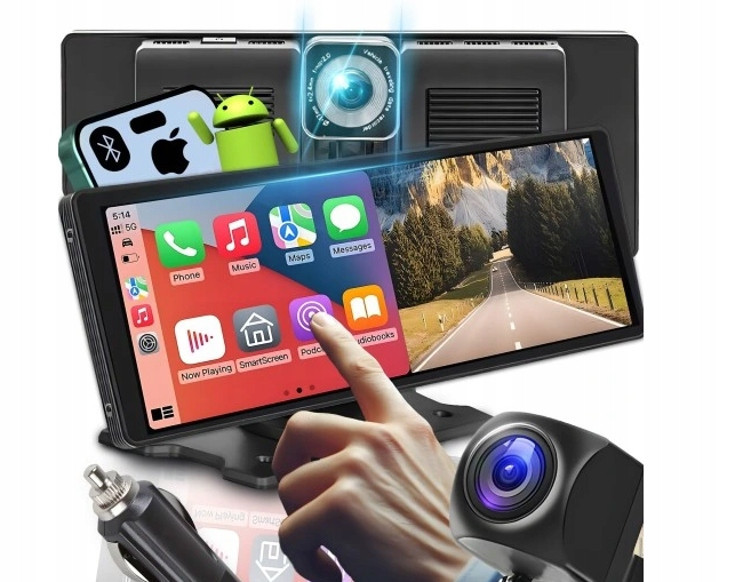 Autorádio Bluetooth Android Apple Carplay Stanice 2 Kamery Monitor