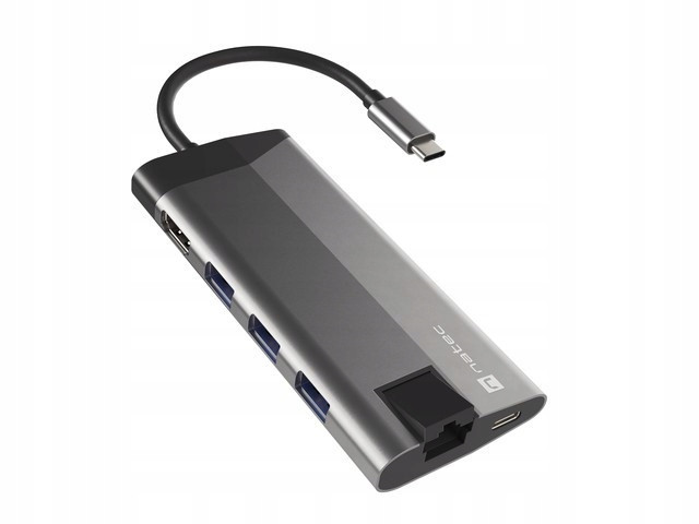 Multiportový Adaptér Natec Fowler Plus Usb-c Hub Lan