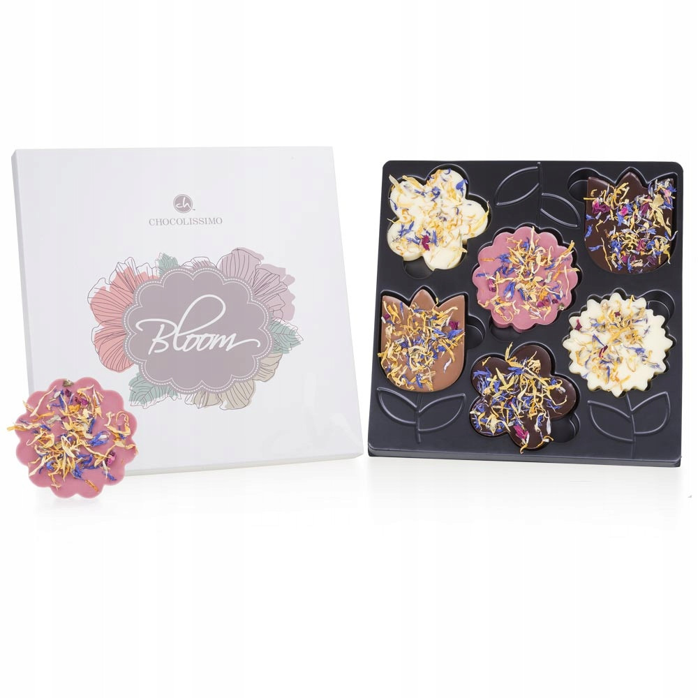 6 čokoládových květů