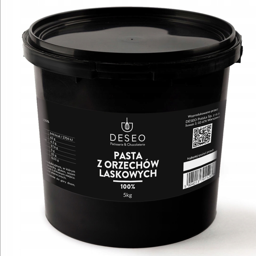 Pasta Z Lískových Oříšků 100% Deseo 5KG