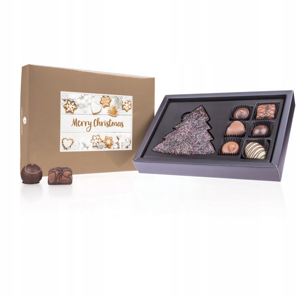 Vánoční fotobonboniéra Postcard Midi Gold