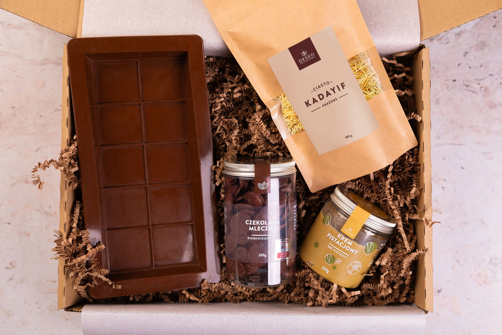 Sada na výrobu dubajské čokolády s formou Deseo Dubai Chocolate