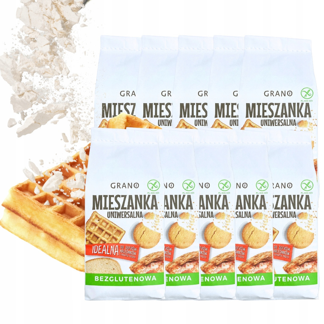 10x Bezlepková univerzální směs 1kg Grano Základ Úspěšného Pečiva