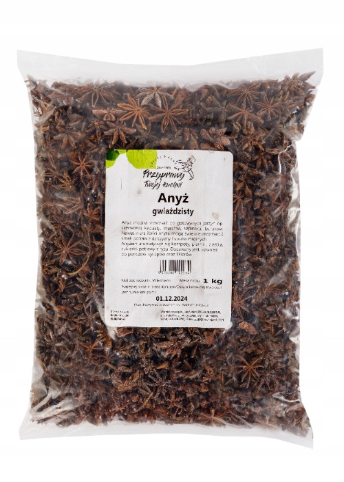 Hvězdicový anýz Koření vaší kuchyně 1 kg jednosložkové bylinky Těsta