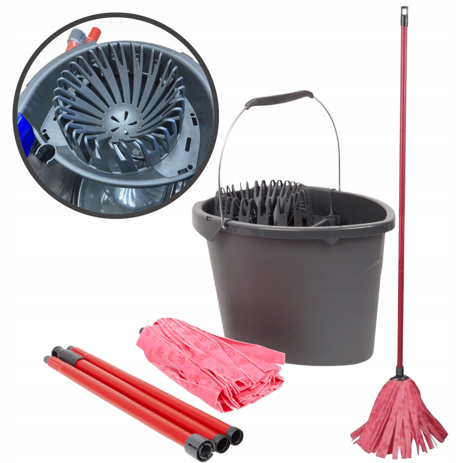 Kbelík 7 litrů a páskový mop Vileda Wring&Go Set Mop Kbelík Vložka Hůl