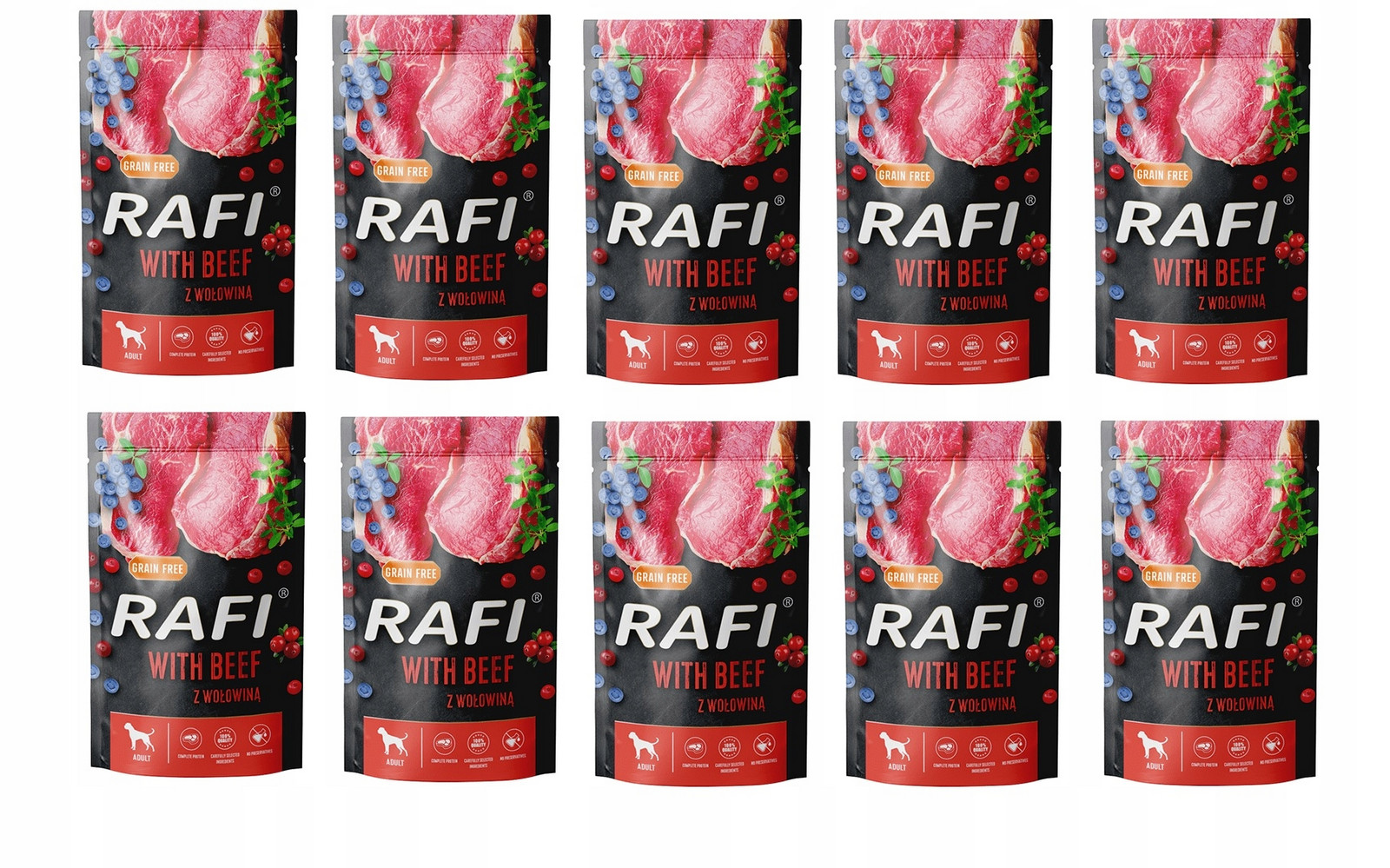 Rafi Hovězí Sáček krmivo Pro Psa 10 X 500G