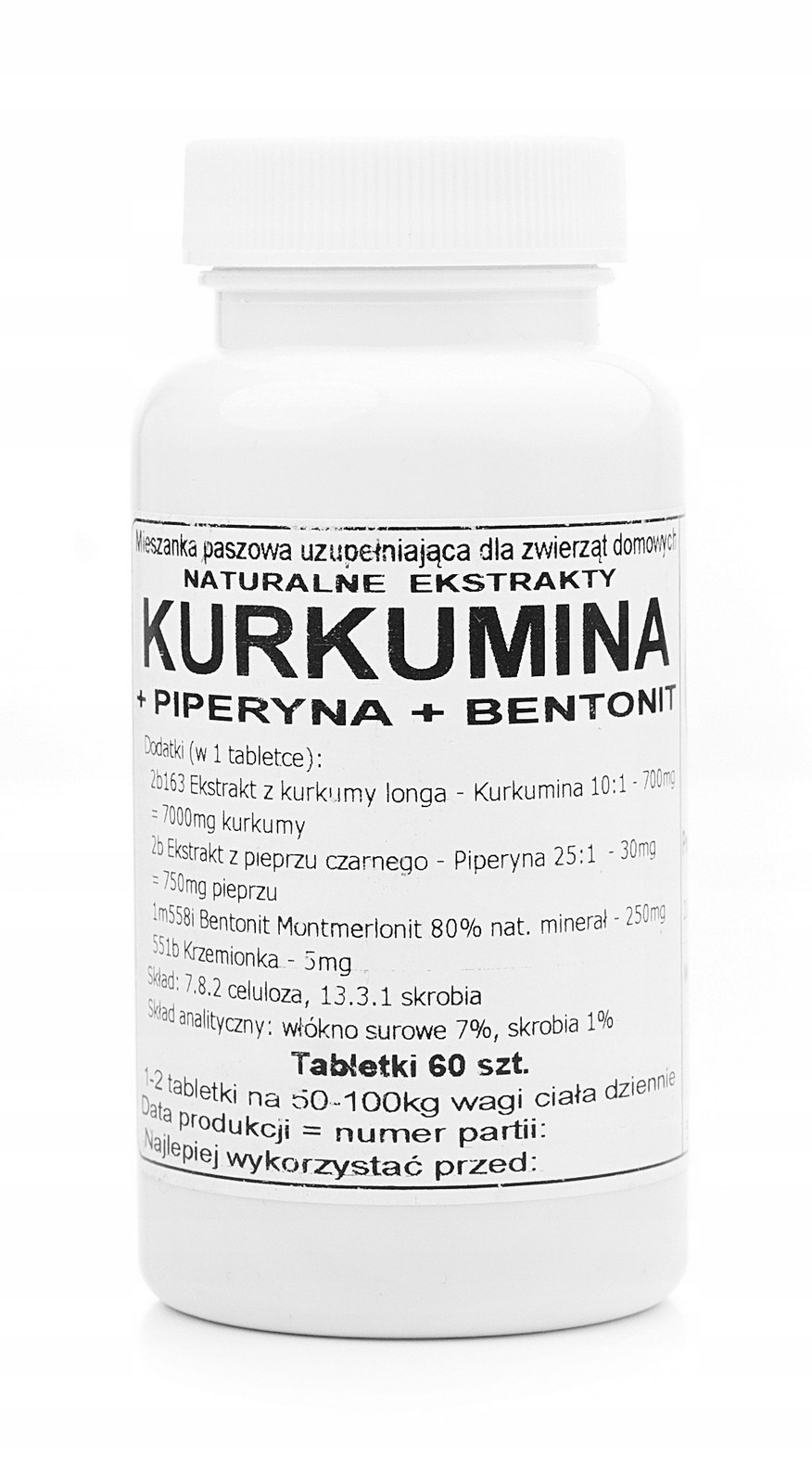 Kurkumin piperin 60ks tabs Kurkuma Podkowa