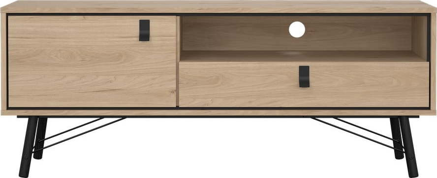 TV stolek v dekoru dubu v přírodní barvě 150x60x40 cm Ry – Tvilum