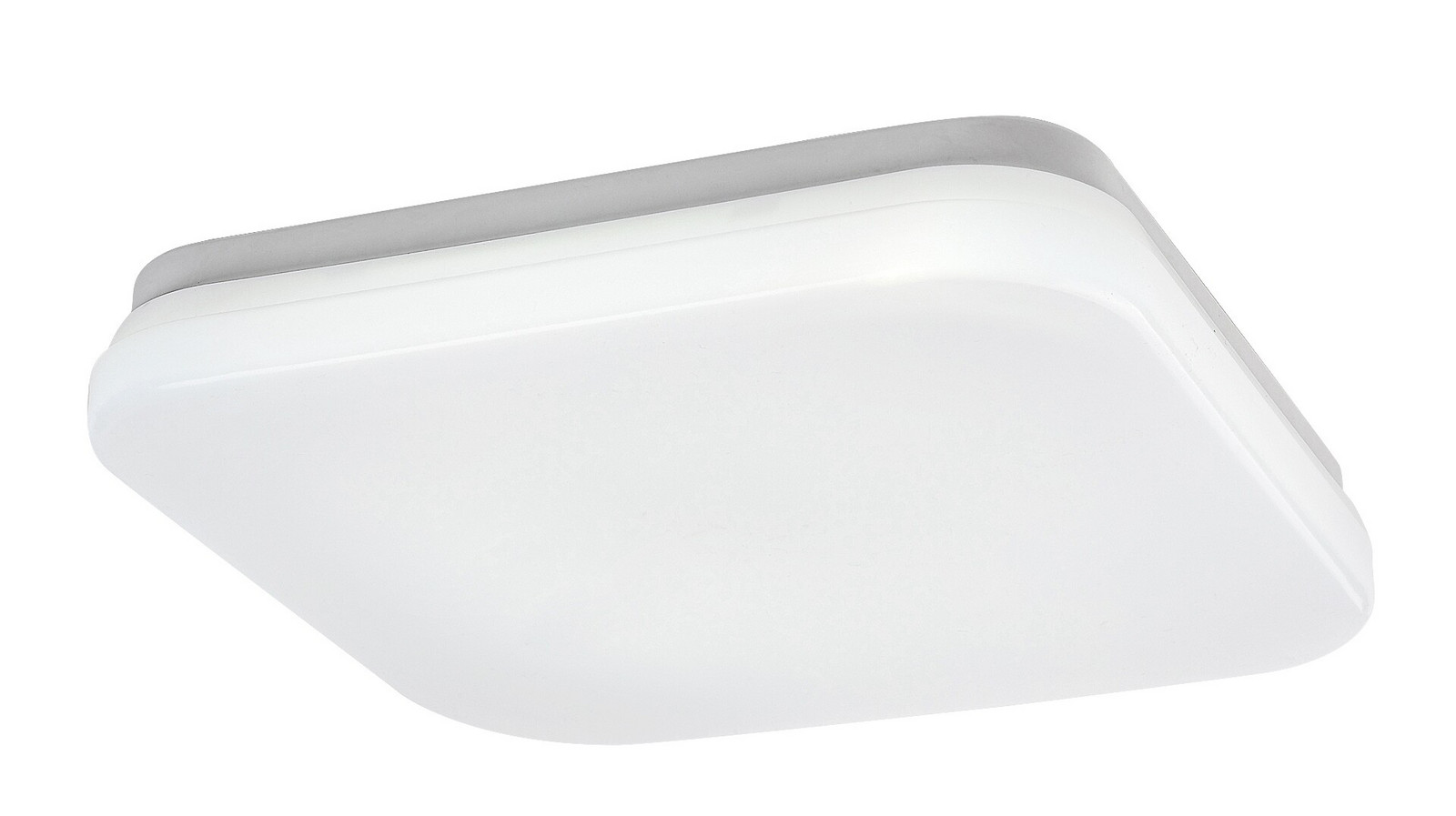 Rabalux Bílé stropní LED svítidlo Lowar hranaté 240x240mm 12W IP44 CCT 77134