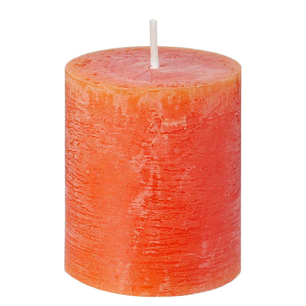 RUSTIC Svíčka 8 cm - oranžová