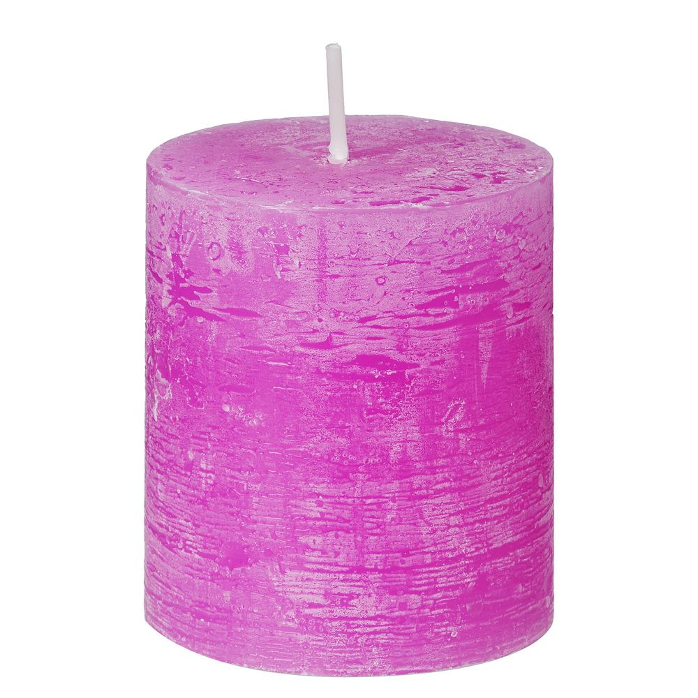 RUSTIC Svíčka 8 cm - fuchsiová
