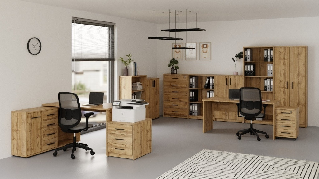 Kancelářská sestava NEJBY GIANNI 9, dub wotan