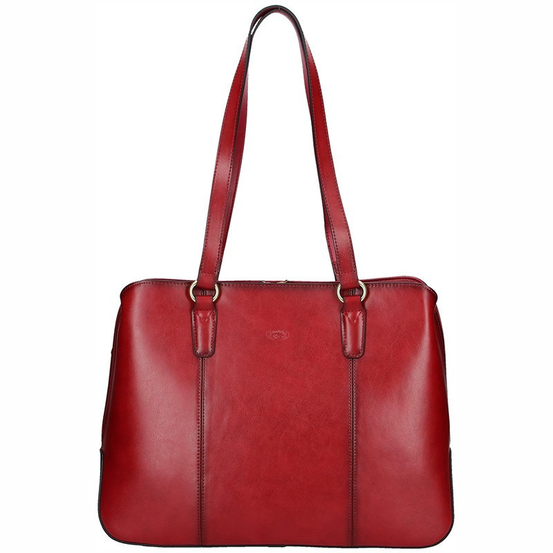 Elegantní dámská kožená kabelka Katana Paloma - tmavě červená