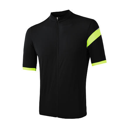 SENSOR CYKLO CLASSIC pánský dres kr.rukáv celozip černá/reflex žlutá Velikost: L 8592837059457