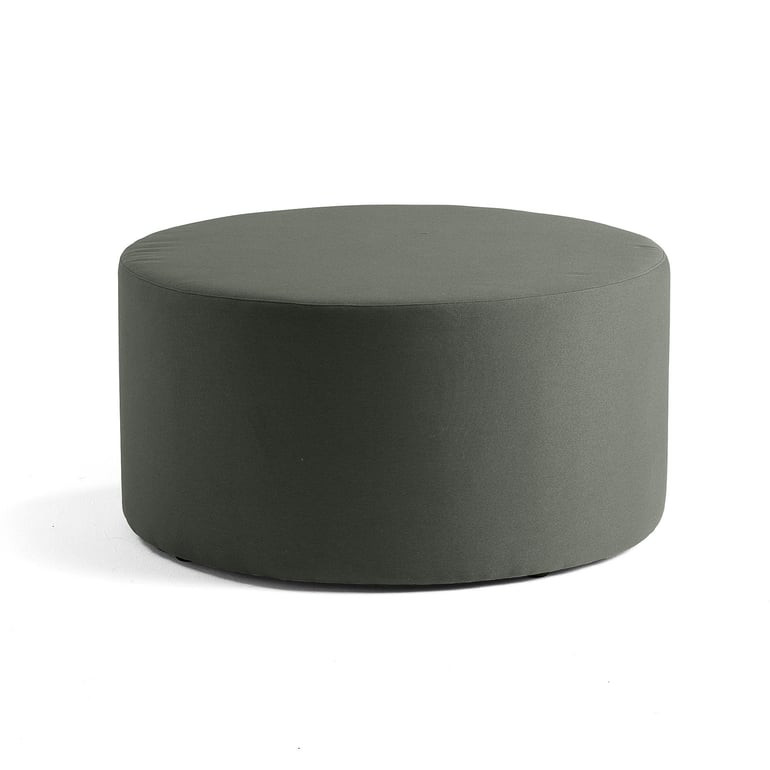 Taburet CASUAL, potah ETNA, Ø 1000 mm, tmavě zelená