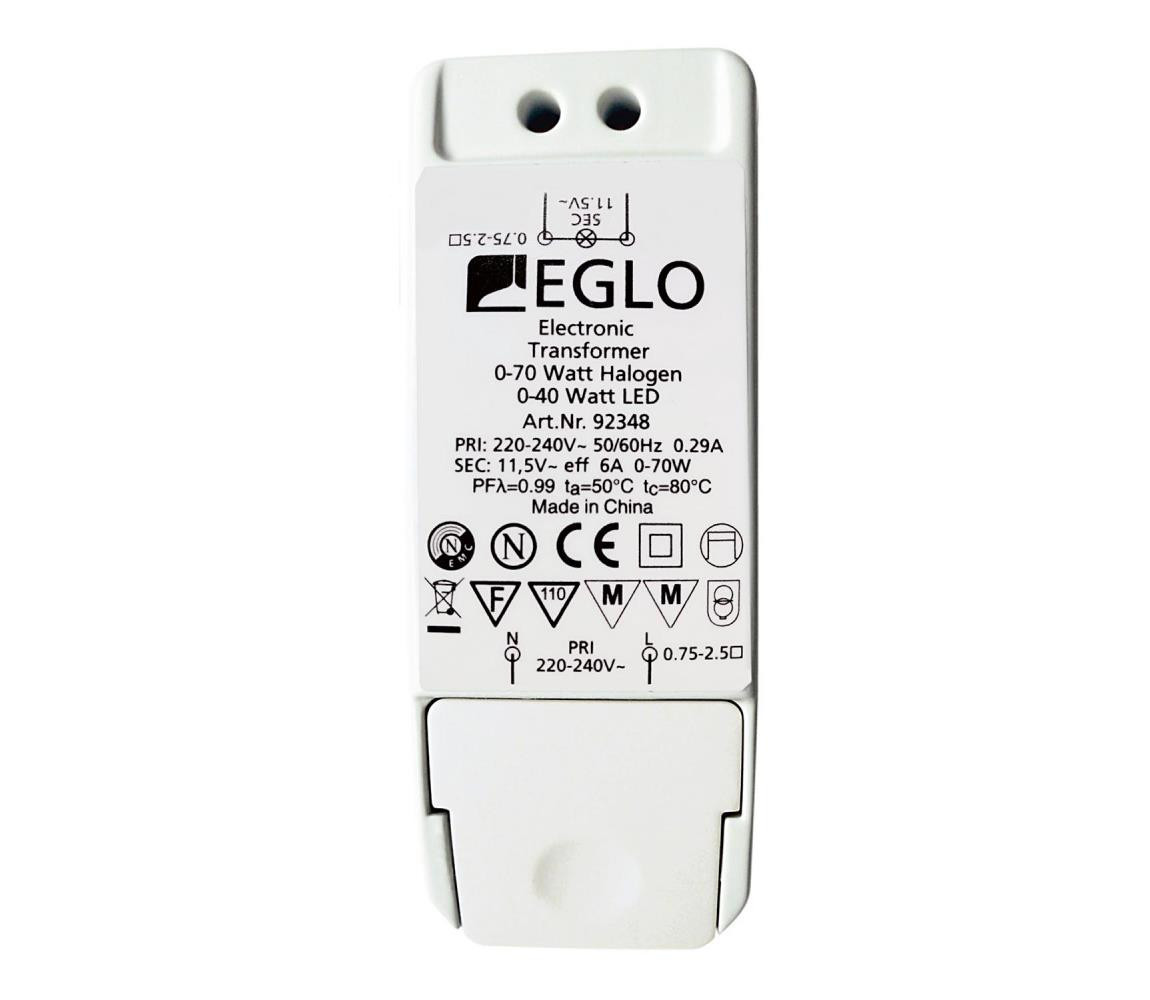 Eglo Eglo - Elektrický transformátor EINBAUSPOT 70W/230V/11,5V AC
