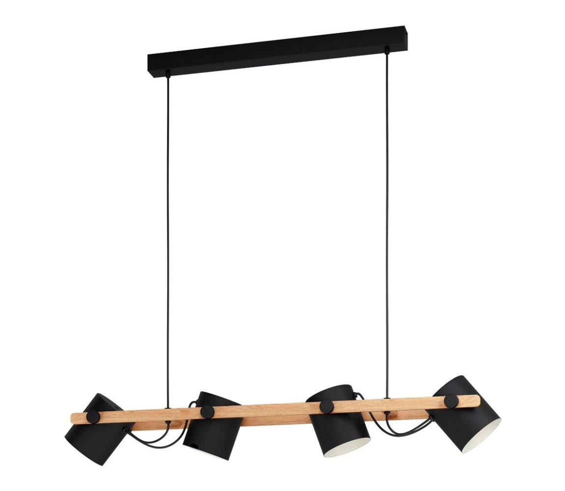 Eglo Eglo 43424 - Lustr na lanku HORNWOOD 4xE27/28W/230V