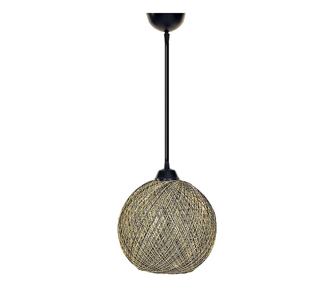 Lustr na lanku JUTE 1xE27/60W/230V žlutá